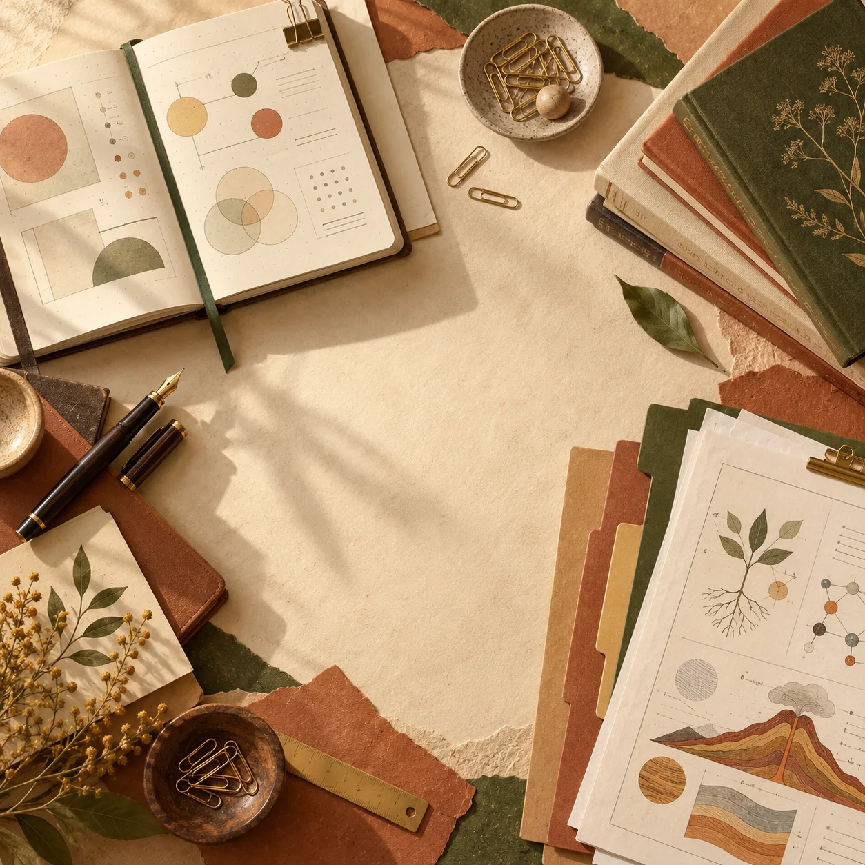 Planeador, libros y recursos listos para preparar una clase